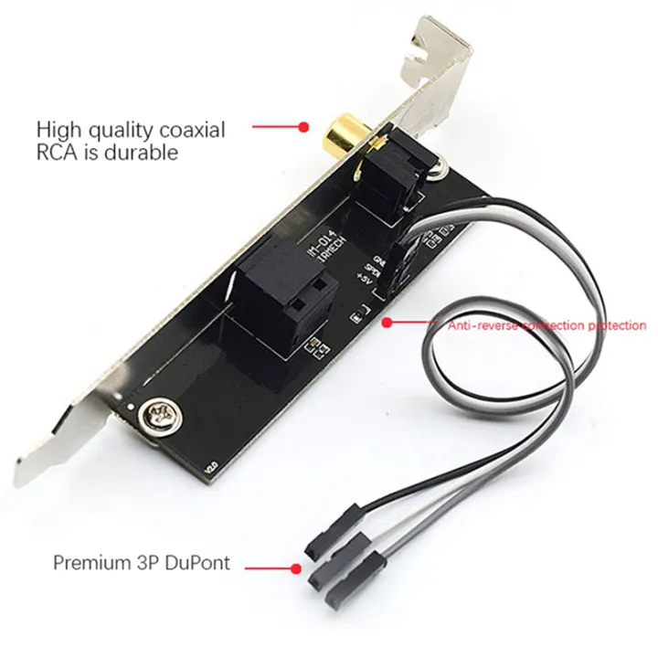 NAMUNY%202X%2024Bit%20192Khz%20Daughter%20Card%20SPDIF%20Optical%20And%20RCA%20Out%20Plate%20Cable%20Bracket%20Digital%20Audio%20Output%20for%20-%20Image%204
