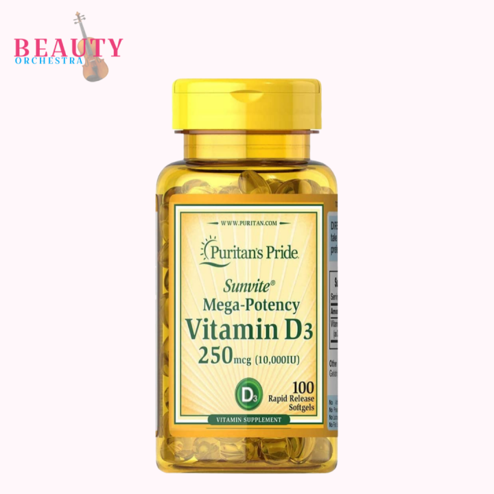 Puritan's Pride Vitamin D3 250mg (10000 IU - 100 counts)