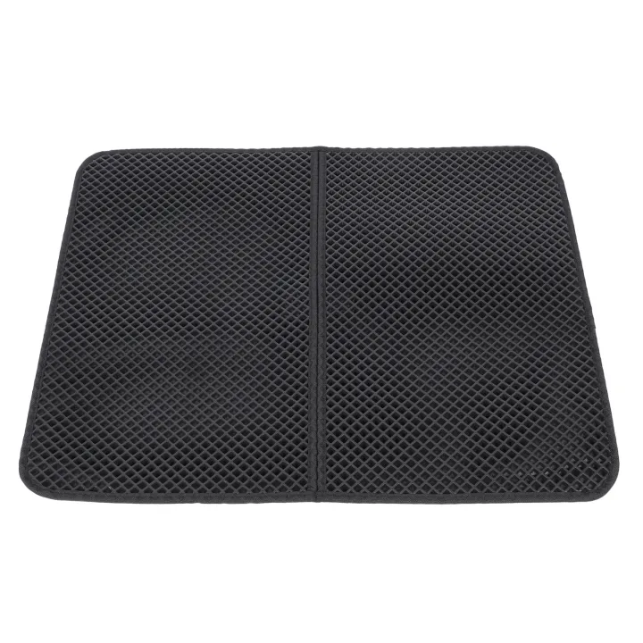 Cat litter trapping mat cat mats for litter box litter box mat cat litter catcher mat cat Litter Mat Double Layer Scatter Control Kitty Litter Mat Washable Litter Trapping Mat for Litter Box