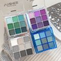 Pearlescent Blue Purple Eyeshadow Palette Nine-color Matte Glitter Waterproof Shiny Green Eye Shadow Korean Eyes Makeup Cosmetic. 