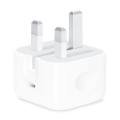 Apple 20W USB-C Power Adapter A2344 3 Pin Fast Charger Type-C Folding Pins for iPhone 15, 16, 17, iPad 12 Months Warranty. 
