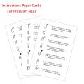 10/50 Pieces Press On Nails Instruction Use Paper Cards Wholesale Bulk Handmade False Nail Size Display Card For Business. 