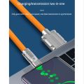 120W 6A Super Fast Charge USB C Charging Cable USB Type-C Charging+Data Transfer 2-In-1 Mobile Phone Cable Orange(1M). 