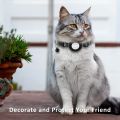 2Pack Cat Collar, for Air Tag Cat Collars with Safety Buckle and Removable Bell for Apple Airtag Small Pet Collar Black.
