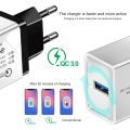 Quick Charge 3.0 Fast USB Charger For OPPO Reno 10x Zoom 5G K3 A9 A9x A1k Realme X2 X Lite 5 3 2 Pro C2 C1 QC 3.0 Phone Charger. 