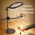 Phone Holder Ring Lamp Retractable Stand Light LED Selfie Ring Light Professional Desk Lamp For Nail Live Broadcast Photography. 