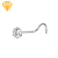 （New）3Pc Noe tud tar Heart tainle teel Cubic Zircon Noe Ring for Party. 