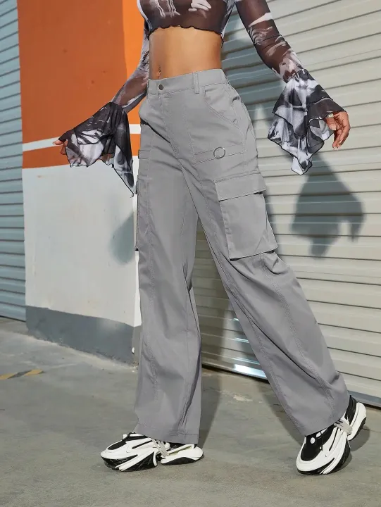 Women%20Fashion%20Flap%20Pocket%20Side%20Cargo%20Pants%20BF%20Baggy%20Wide%20Leg%20Hip%20Hop%20Sweatpants%20High%20Waist%20Casual%20Parachute%20Pants%20Mujer%20-%20Image%203