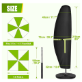 1 Set 420D Waterproof Outdoor Umbrella Cover Outdoor Parasol Cover Fits for Cantilever Offset Umbrella 210 X 45 X 72/32 cm. 