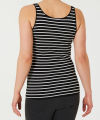 Women's Cotton Stretch Round Neck Striped Tank Top From Levin.