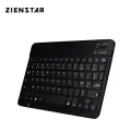 Zienstar 10Inch Azerty Rechargeable French Aluminum Wireless Bluetooth Keyboard Mouse Combo For IOS Android Tablet Windows PC. 