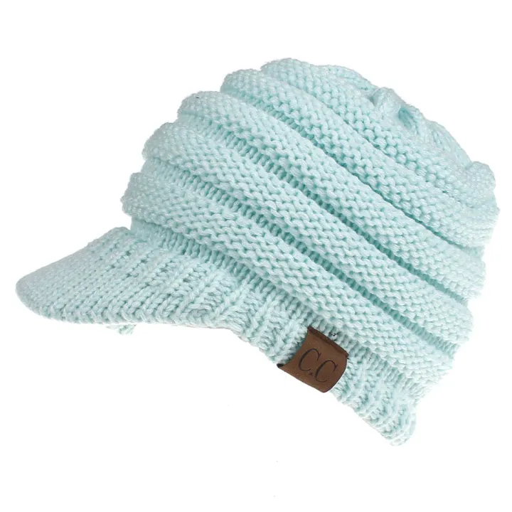 2018%20New%20Style%20Labeled%20Baseball%20Cap%20Cap%20Back%20Opening%20Ponytail%20Hat%20Autumn%20Winter%20Beanie%20Woman%2012%20Colors%20-%20Image%206