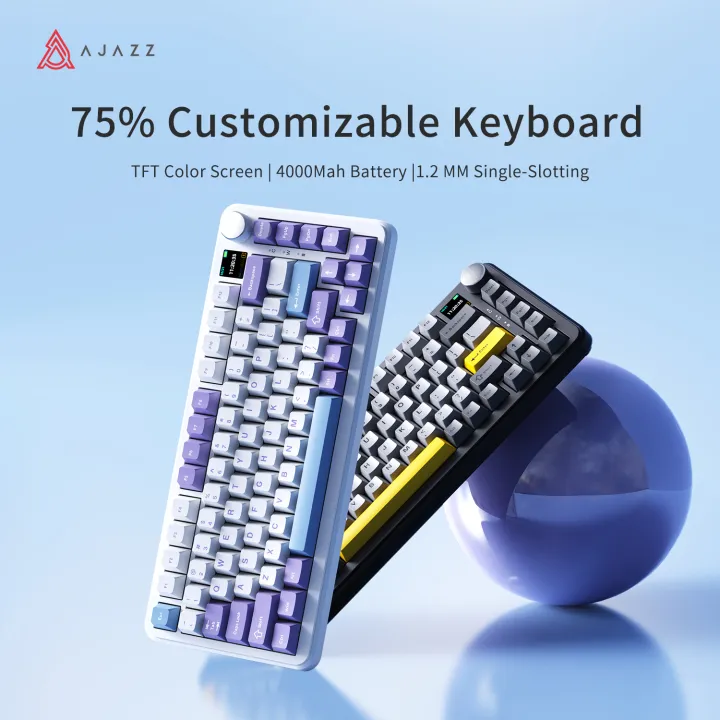 AJAZZ%20AK820%20MAX%20Mechanical%20Keyboard%20E-sports%20Wired%20Tri-mode%20TFT%20Color%20Screen%204000Mah%20Battery%20Game%20RGB%20DIY%20Magnetic%20Axis%20Keyboard%20-%20Image%202