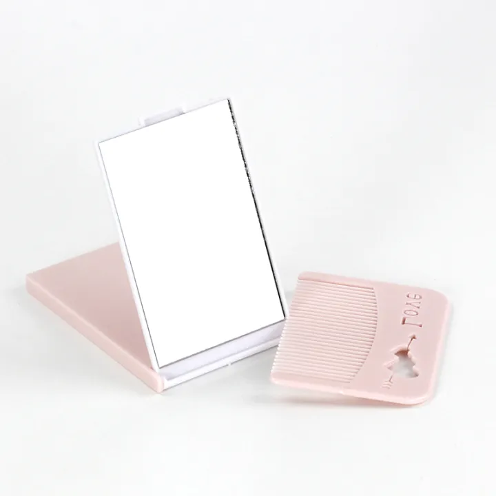 1%20Pc%20Portable%20Mini%20Makeup%20Mirror%20-%20Pocket%20Mirror%20for%20Girls%20Mini%20Portable%20Folding%20Makeup%20Fashion%20Cute%20Mirror%20for%20Female%20Gift/%20Plastic%20Folding%20Make%20up%20Round%20Pocket%20Mirror%20with%20Comb%20(Random%20Style)%20-%20Image%209