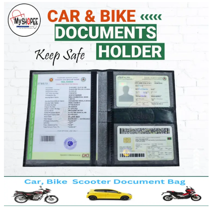 PVC leather Car Document Holder Bag - Car Paper Bag Organizer