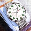 【Hengli jewelry story】Fully Automatic Mechanical Watch Dual Calendar Middle-aged Elderly Gift Solid Business Luminous Watch Men's Trendy Watch.