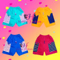 4 Pieces One Color and Stripe Half Pant for boys by any color. 