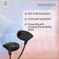 UIISII C100 In-ear Wired Heavy Bass Earphones with MIC - Ear Phone - Headphone.