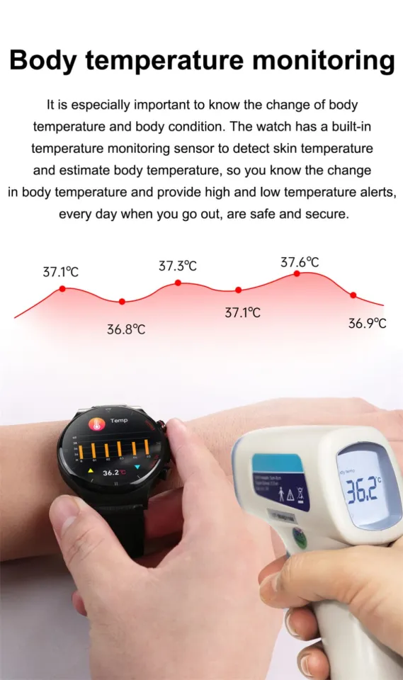 Temperature Monitoring Heart Rate Ip68 E530 Smart Watch Blood