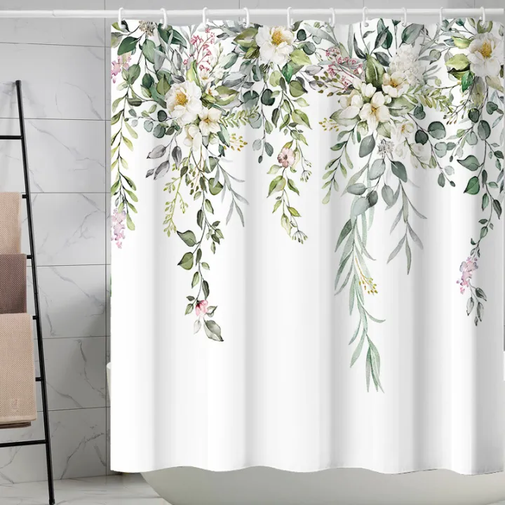 Digital%20shower%20curtain%20cross-border%20plant%20flower%20waterproof%20polyester%20bathroom%20four-piece%20set%20of%20dry%20and%20wet%20separation%20moisture-proof%20and%20mildew-proof%20isolation%20curtain%20-%20Image%202