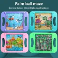 Double Balance Ball Maze Puzzle Handheld Board Game for Kids - Children 3D Educational Brain Toy.