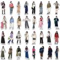10/30/65pcs New Fashion Hand-painted Girl Sticker DIY Scrapbooking Journal Collage Album Characters Clothing Decoration Stickers. 
