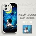 YYDS for iPhone 11 Back Cover Starry Sky Astronaut Leather Phone Case Ultra Thin Soft Drop Protection Case. 