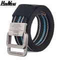Korean Style Fashionable All-Matching Student Men's and Women's Belt Youth Double Ring Buckle Canvas Belt Fabric Student Jeans Belt. 