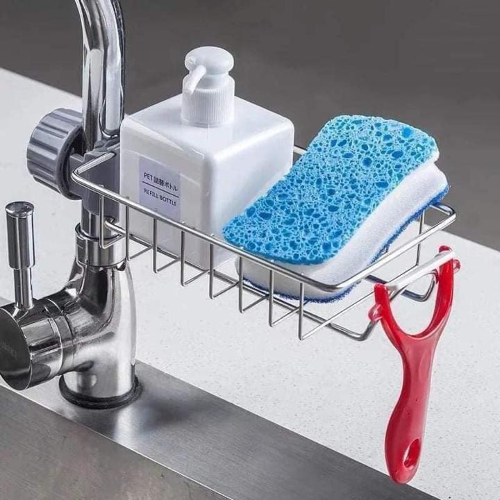 Faucet%20Sink%20Rack%20Rag%20Drain%20Storage%20Rack%20Household%20Kitchen%20Toilet%20Bathroom%20Organizer%20Punch%20Free%20Sink%20Storage%20Rack%20Stainless%20Steel%20Drain%20Rack%20Sponge%20Soap%20Cloth%20Storage%20Holder%20Shelf%20-%20Image%203