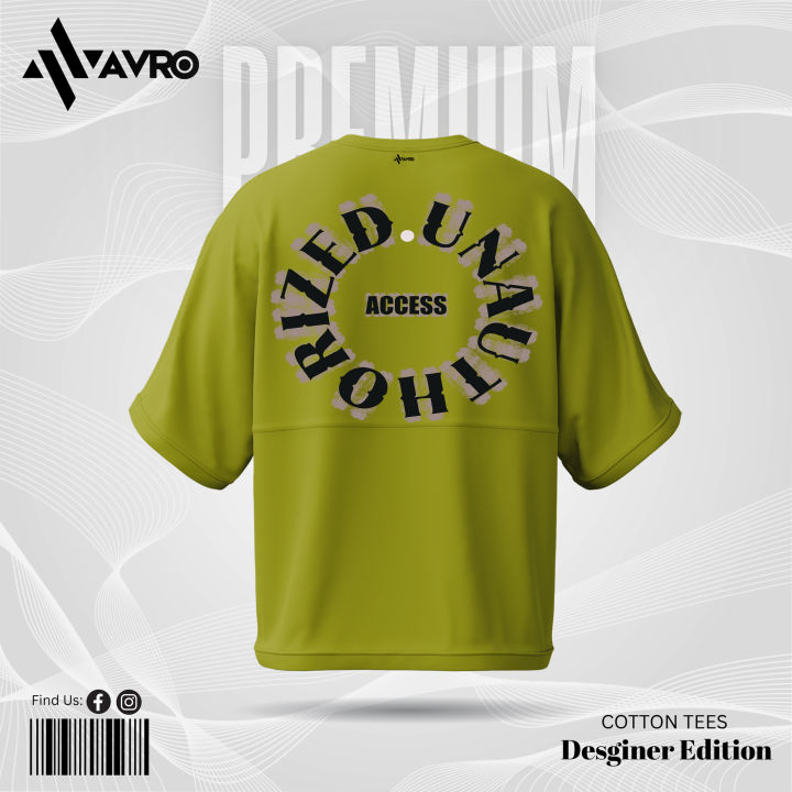 Avro%20Premium%20Men's%20Semi%20Drop%20Shoulder%20T%20shirt%20-%20UNAUTHORIZED%20ACCESS%20-%20Cotton%20Fabric%20Soft%20&%20Comfortable%20-%20Tshirt%20For%20Men%20-%20Image%203