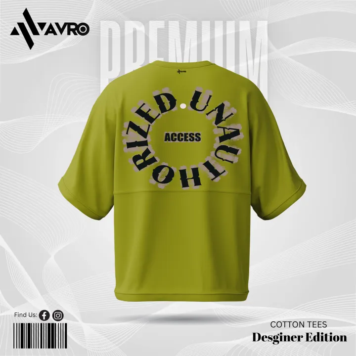 Avro%20Premium%20Men's%20Semi%20Drop%20Shoulder%20T%20shirt%20-%20UNAUTHORIZED%20ACCESS%20-%20Cotton%20Fabric%20Soft%20&%20Comfortable%20-%20Tshirt%20For%20Men%20-%20Image%203