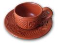 Clay Cup.  Clay Tea Cup with prece. Matir cup. Matir Tea cup. Handmade. Organic .Clay Tea Cup.   Dinner set. matir cup with price. one  cup & one  prese .  By  Mallik trading. 