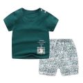 0 1 2 3 4 Years Old Kids Short Sleeve Suits Brand Summer Clothing Children T-shirt Two Piece Set Pure Cotton Cartoon Baby Outfit. 