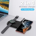 25W 2 in 1 Wireless Charger Pad For Samsung S23 S22 Ultra Galaxy Watch 6 5 Pro 4 3 Active Buds Dual Fast Charging Dock Station. 