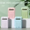 8 Digits Mini Flip Calculator Lightweight Smart Stay Mini Scientific Calculator Candy Color Small Learning Tools. 