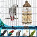 Bird Parrot Toy, Large Parrot Toy Natural Wooden Blocks Bird Chewing Toy Parrot Cage Bite Toy Suits for Macaws Parrots. 