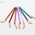 8x Tent Stakes with Pull Ropes Ground Stakes for Backpacking Hiking Desert.