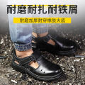 Summer labor protection shoes, anti-smashing, anti-puncture sandals, wear-resistant and non-slip rubber soles, construction site shoes, breathable holes, one piece of delivery. 