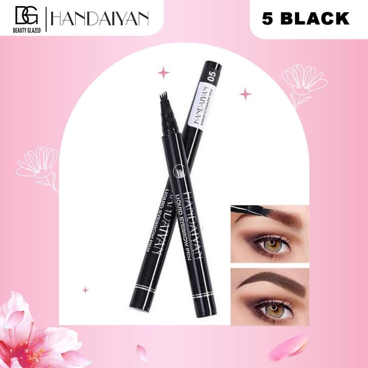 HANDAIYAN Waterproof Eyeshadow Pen Eyeliner Eyebrow Pencil EYEBROW ENHANCING PEN WATERPROOF -05 BLACK)