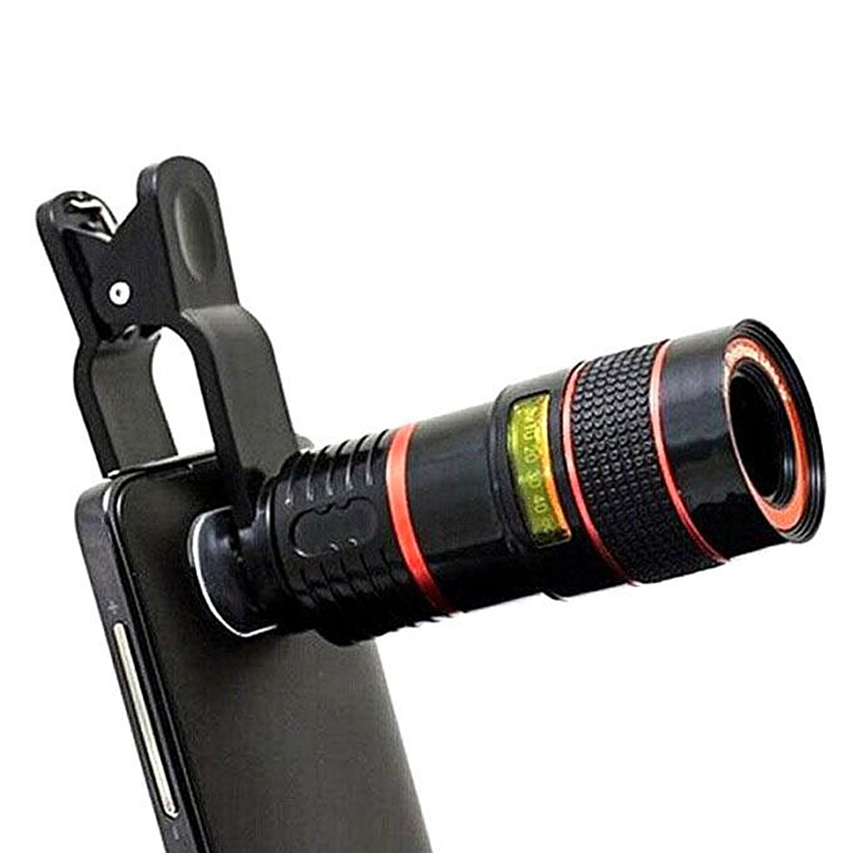 Universal Clip 8X Zoom Optical Telescope Lens - Black
