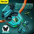 Timack® N35 TWS Gaming Earbuds Low Latency Bluetooth Earphones Stereo Wireless 5.1 Bluetooth Headphones Touch Control Headset.