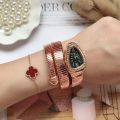Unique Snake Shaped Watches for Women with Rhinestone Fashion Luxury Brand Ladies Watch Diamond Snake Bracelet Wrist Watch Girl. 