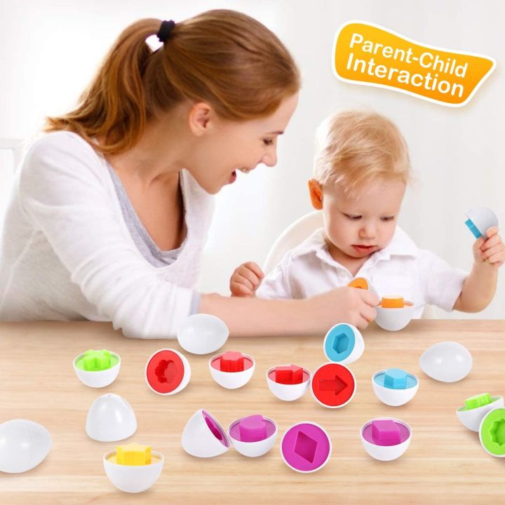 12PCS%20Funny%20Egg%20Matching%20Toy%20Toddler%20Games%20Montessori%20Educational%20Learning%20Color%20Shapes%20Kids%20Pretend%20Play%20Toy%20Set%20-%20Image%204