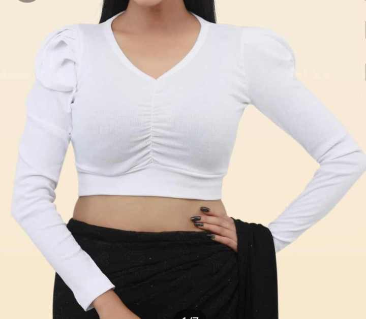 Cotton%20Crop%20Tops%20Short%20Body%20&%20Long%20Sleeve%20Blouse%20Best%20Qualityfull%20Good%20Stitching%20For%20Women%20-%20Image%204