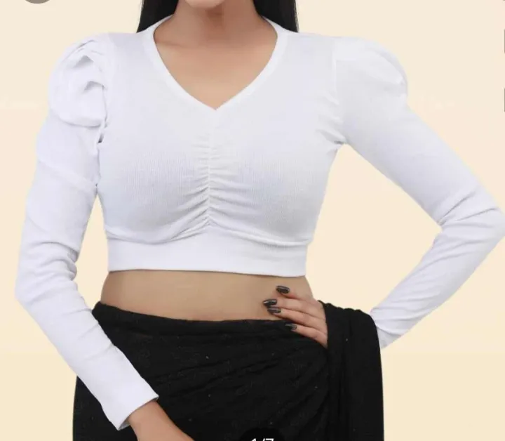Cotton%20Crop%20Tops%20Short%20Body%20&%20Long%20Sleeve%20Blouse%20Best%20Qualityfull%20Good%20Stitching%20For%20Women%20-%20Image%204