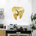 Creative Tooth-Shaped Clock Innovative Modern Ornamental Dental Wall Clock 3D Acrylic Material Mirror Wall Clock for Dental Office Decor Home Decoration Gift Clinic Accessory Unique Timepiece.