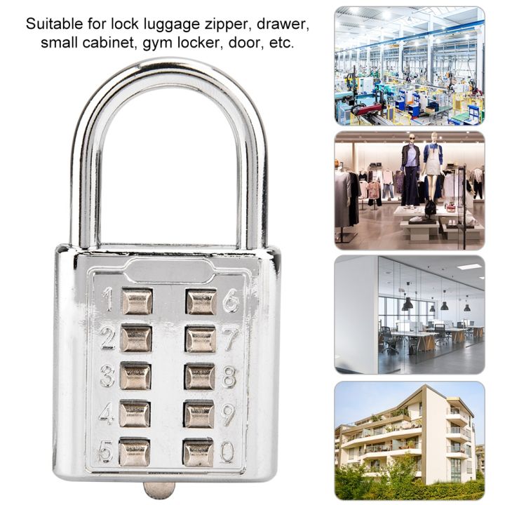 10%20Digit%20Combination%20Password%20Padlock%20Push%20Button%20Lock%20Blind%20New%20-%20Image%203