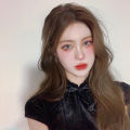 New Center-Parted Wig Women's Natural & Fluffy Mid-Length Long Hair Face Trimming Eight Words without Bangs Korean Style Micro Volume Full-Head Wig Style. 
