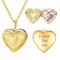 Love Heart Secret Message Locket Necklace Pendant DIY Photo Picture Locket Vintage Gift For Lover Couples Custom Message. 
