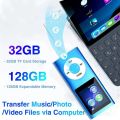 MP3 Player With Bluetooth 5.0, Music Player With 32GB TF Card,FM,Earphone, Portable Hifi Music Player. 